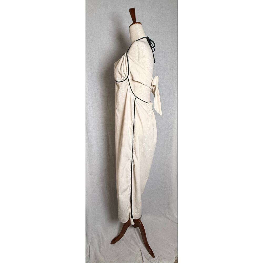 Free People Summer In Capri Linen Blend Halter Slit Cream / Black Midi Dress
XL - Picture 5 of 6